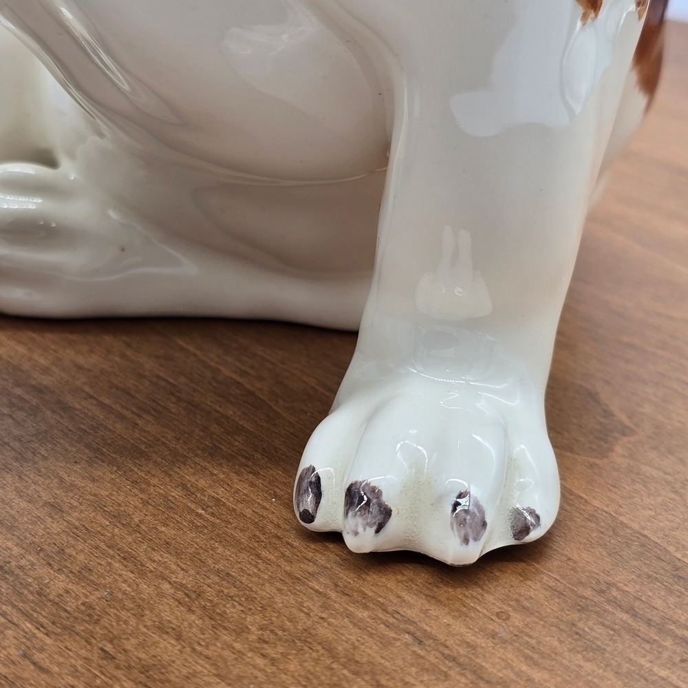 Antique Shafford Bulldog Brown White‎ Ceramic Sitting Dog Japan Collectible - Picture 7 of 11